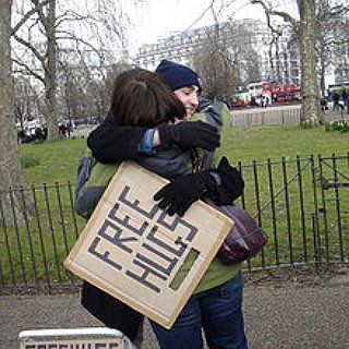 BucketList + Hold A Free Hugs Sign In A Crowded Place (: